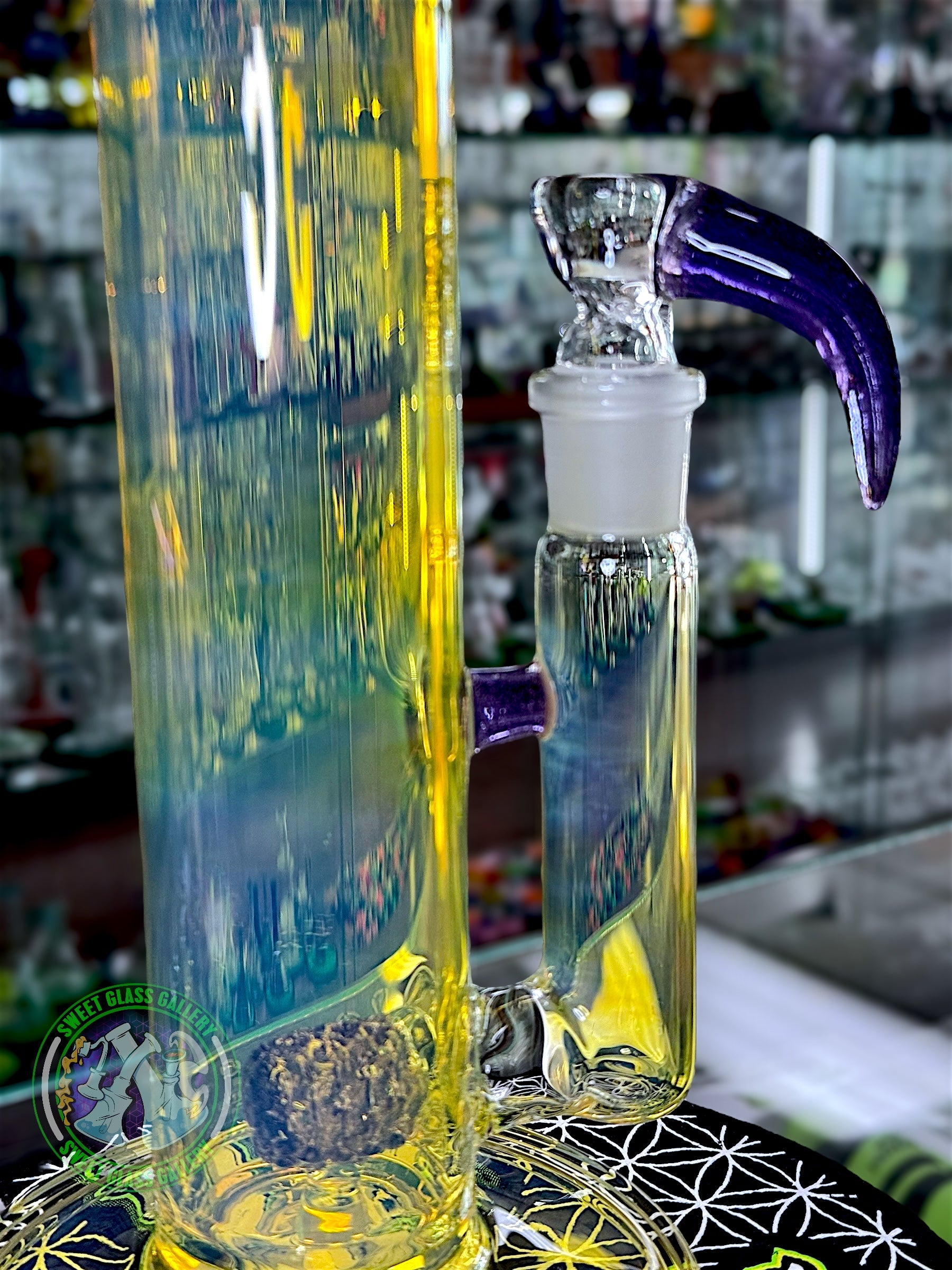 Fluid Glass - Tube #1 - Large Fumed Head Banger (Purple Lollipop)