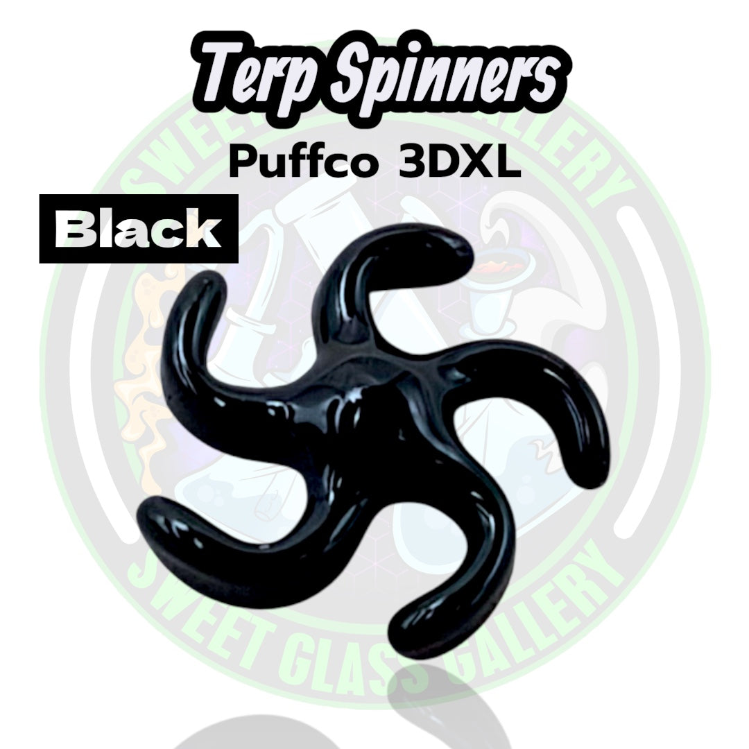 Yarbi Glass - Terp Spinners - Puffco 3DXL - Black