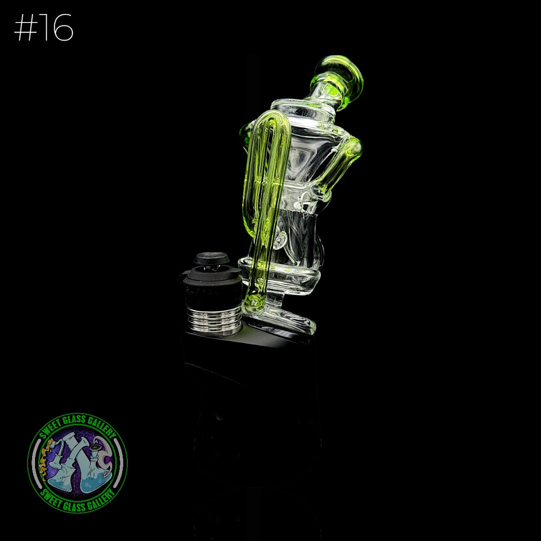 Dōp Glass - Puffco Attachment - Floating Recycler Green #16