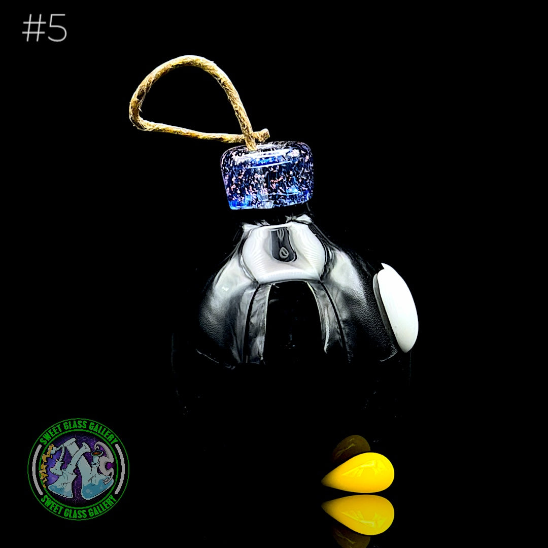 Sandberg Glass - Bob-omb - Hemp Wick Holder #5