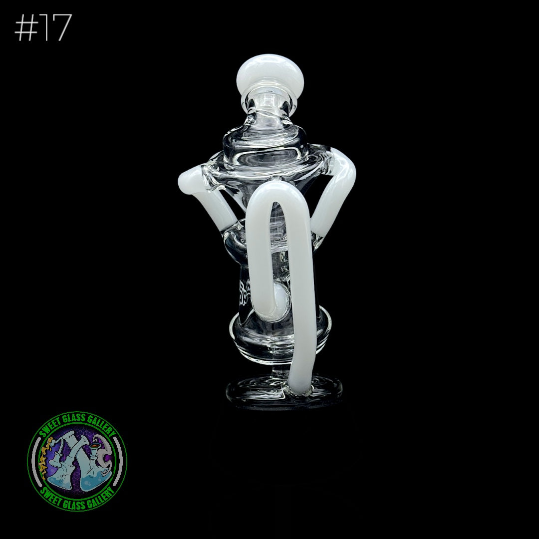 Dōp Glass - Puffco Attachment - Floating Recycler White #17