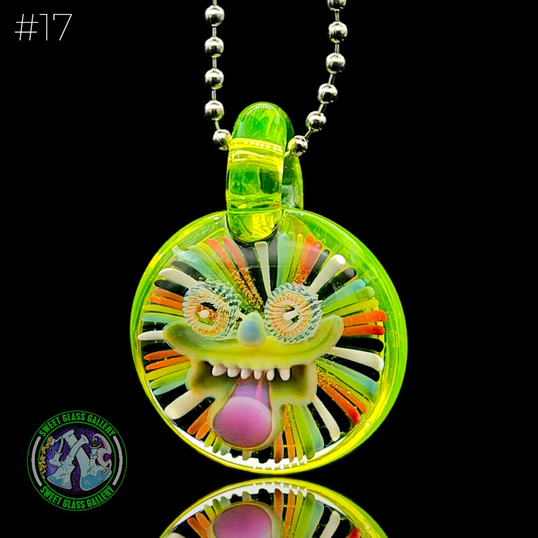 Steve H Glass - Pendant #17 - Face Implosion