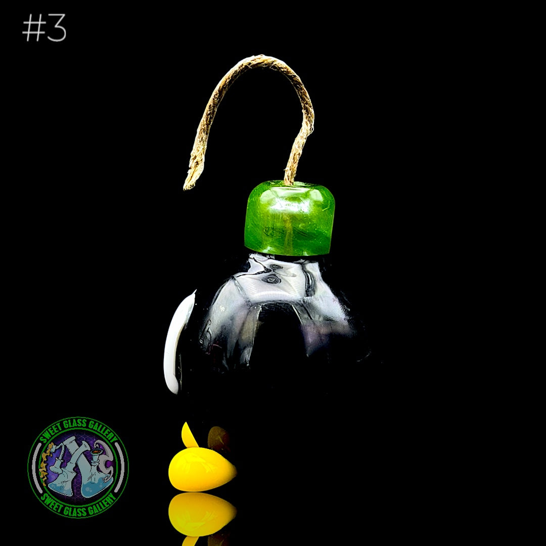 Sandberg Glass - Bob-omb - Hemp Wick Holder #3