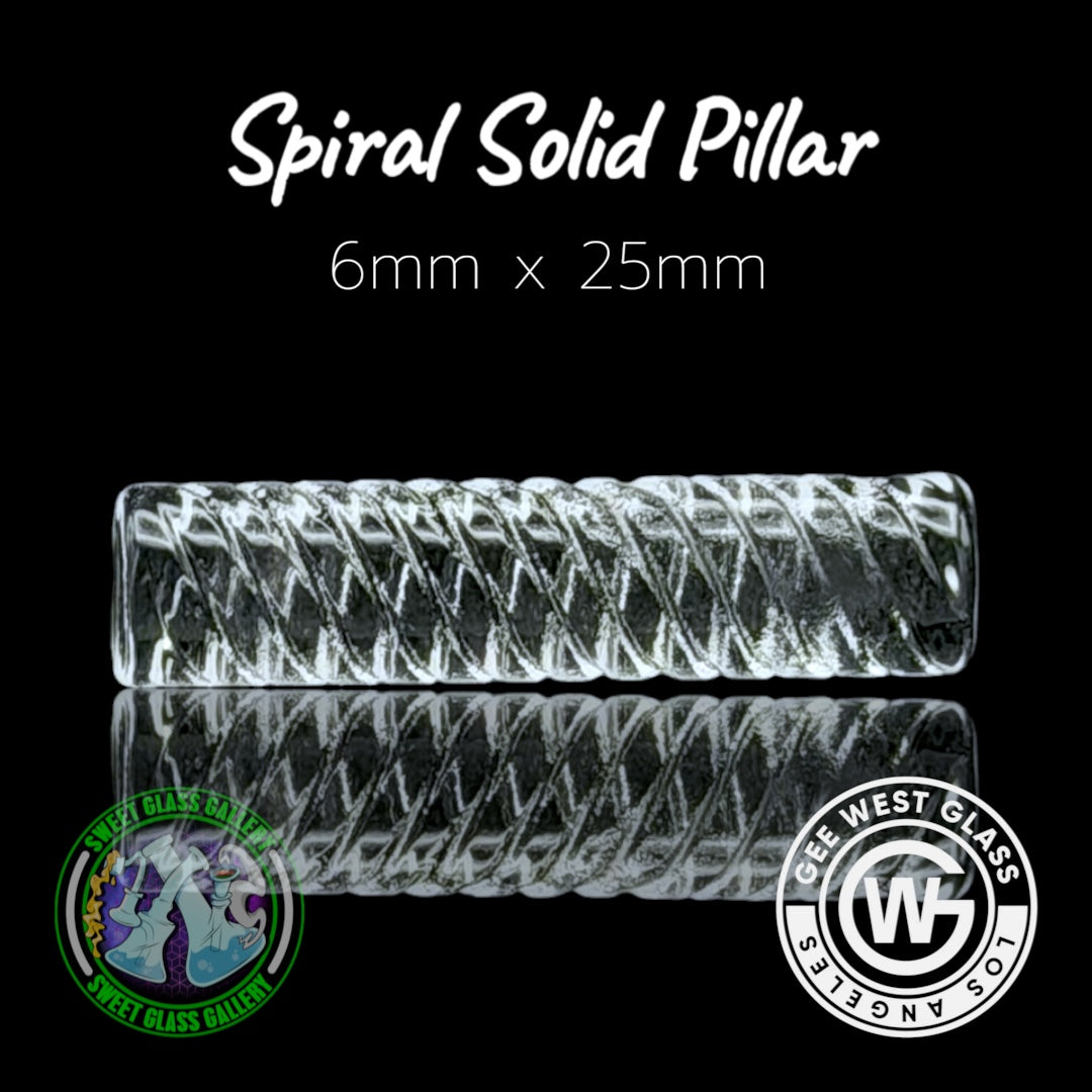 GeeWest - Pillar #26 - 6x25mm Solid Quartz - Spiral