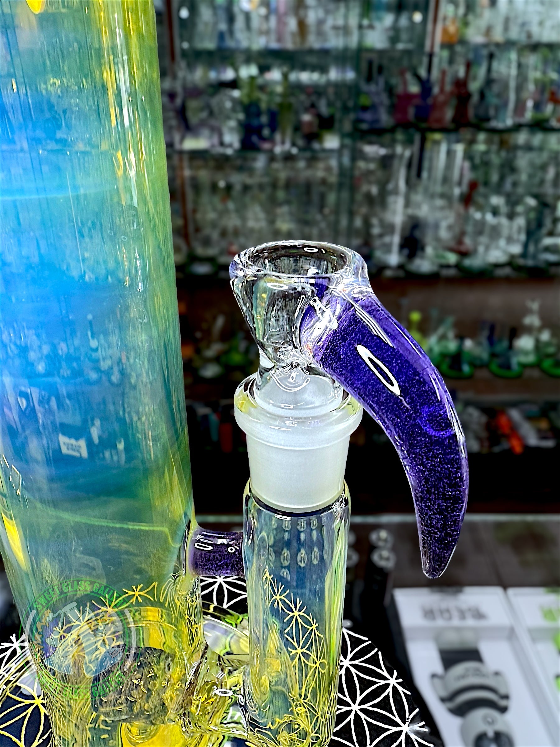 Fluid Glass - Tube #1 - Large Fumed Head Banger (Purple Lollipop)