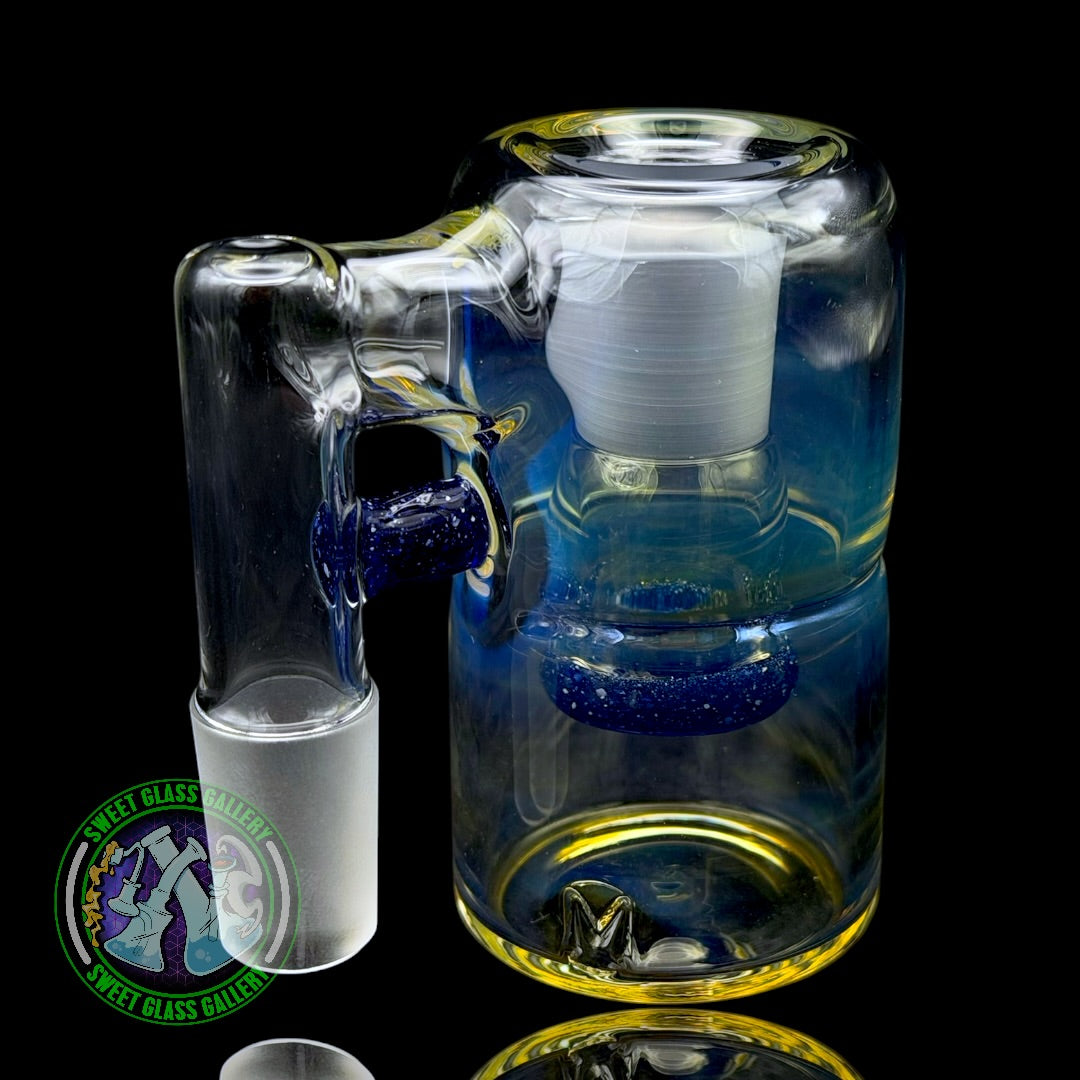 Fluid Glass - Ash Catcher #12 - 18mm Blue Blizzard
