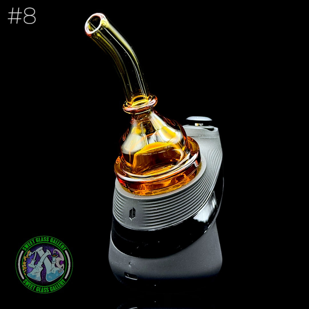 Zach Harrison - Puffco Peak Attachment #8 - Short Path Sipper Dry (Transparent Yellow-Orange)