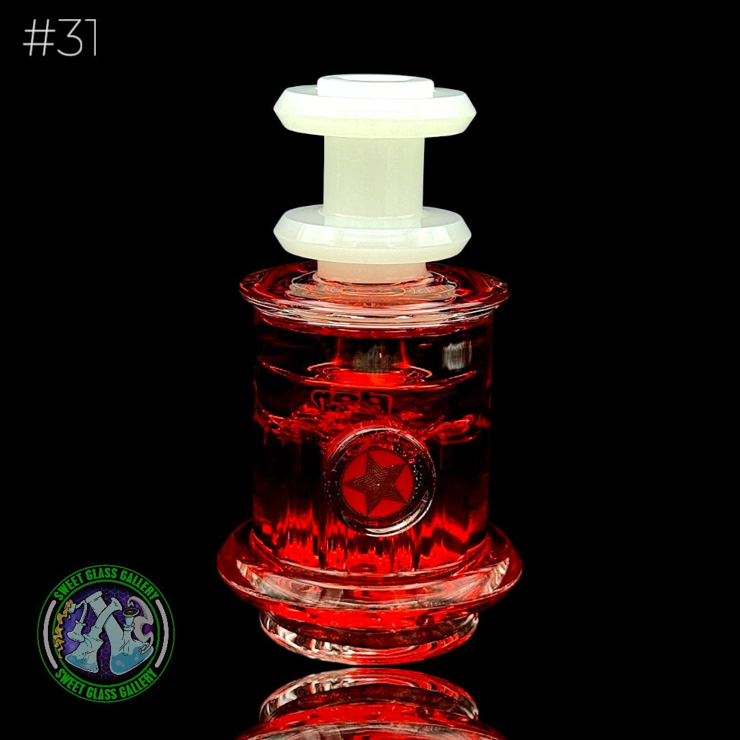 Dōp Glass - Puffco Attachment - Dry Gylcerin Red #31