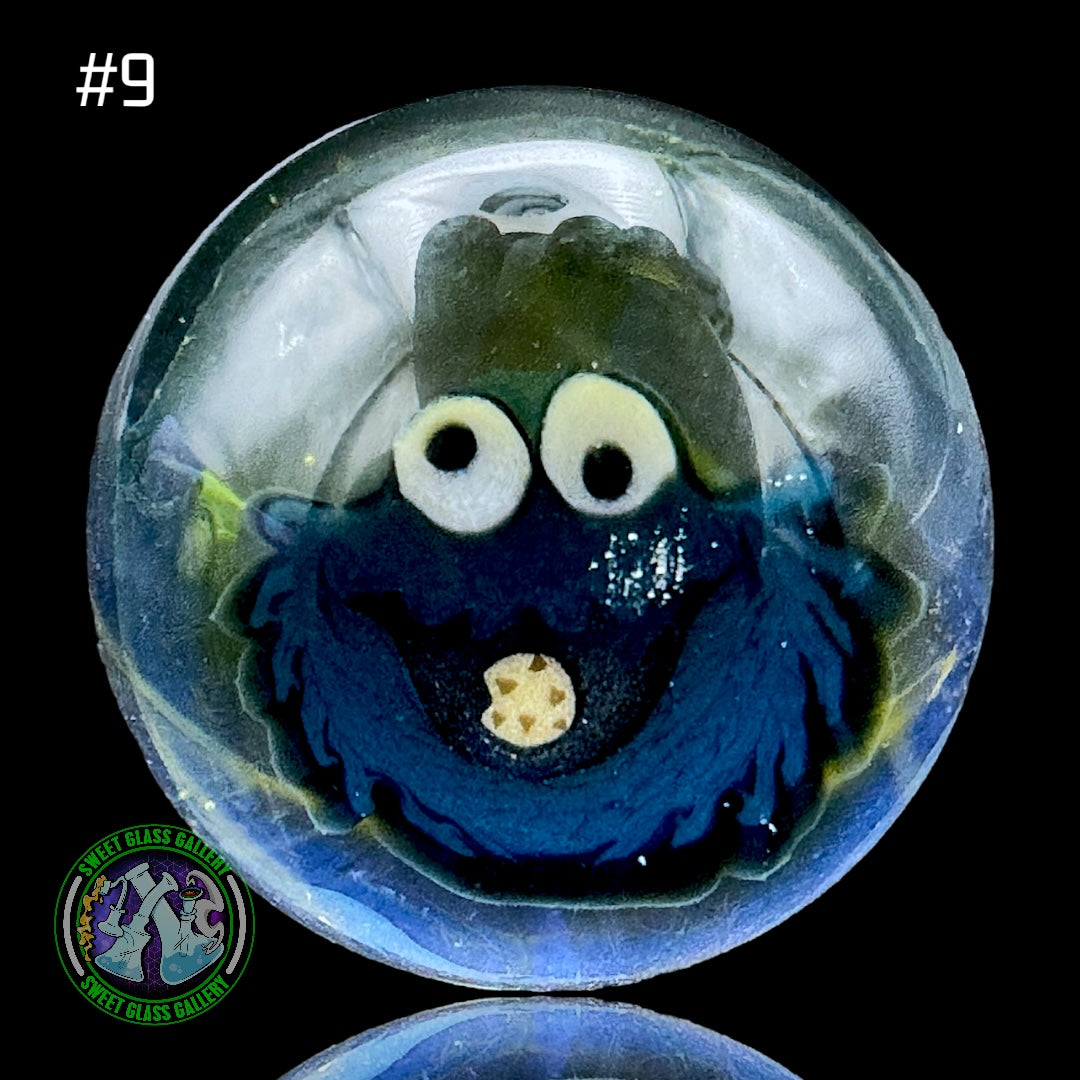 Keys Glass - Marble #9 - Cookie Monster The Muppets