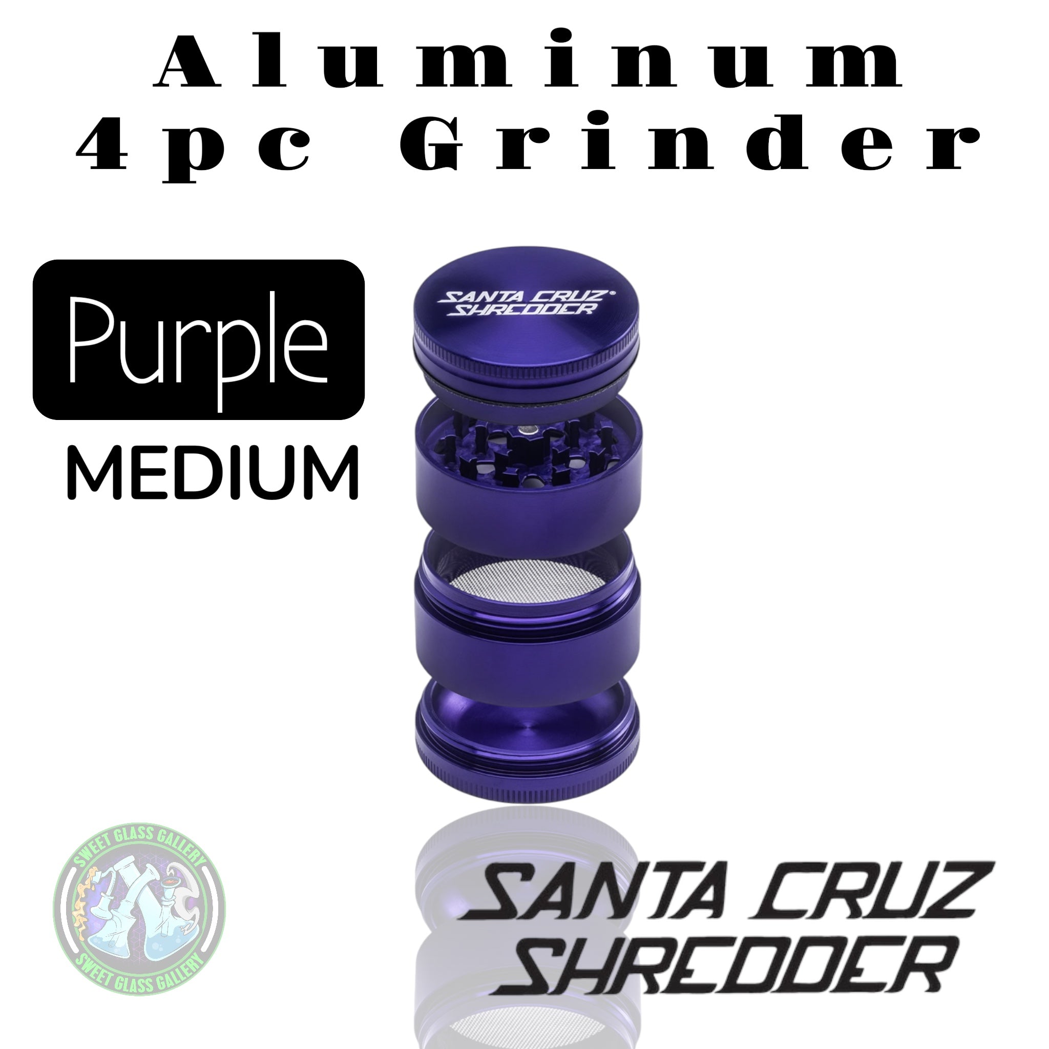 Santa Cruz Shredder - Medium 4pc Grinder - Black