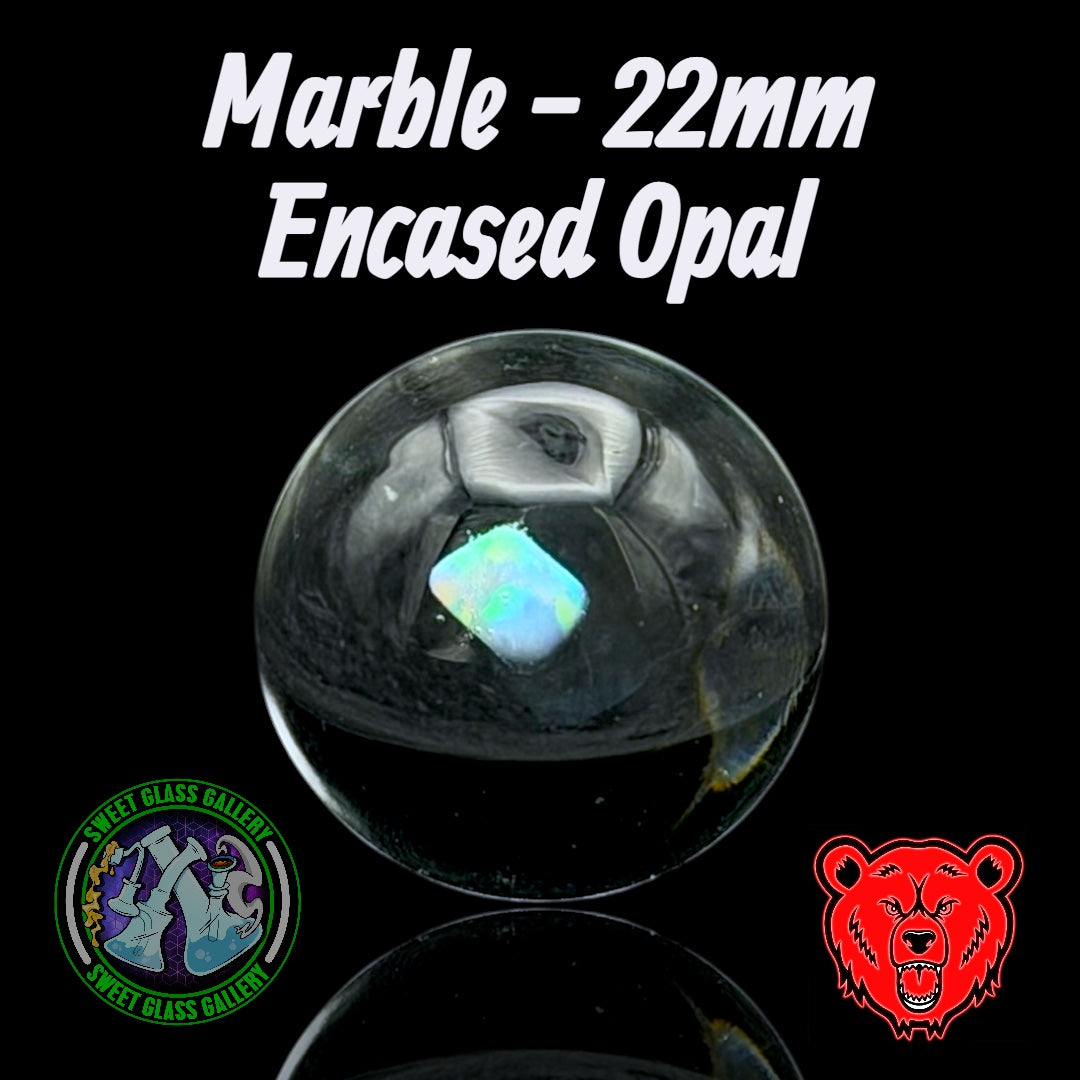 Bear Quartz - Marble 22mm - Encased Opal