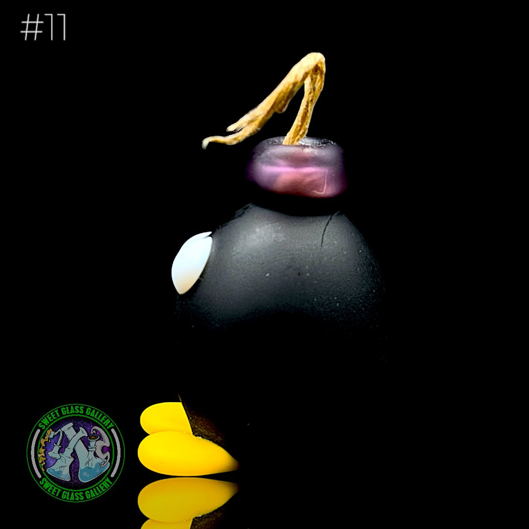 Sandberg Glass - Bob-omb - Hemp Wick Holder #11