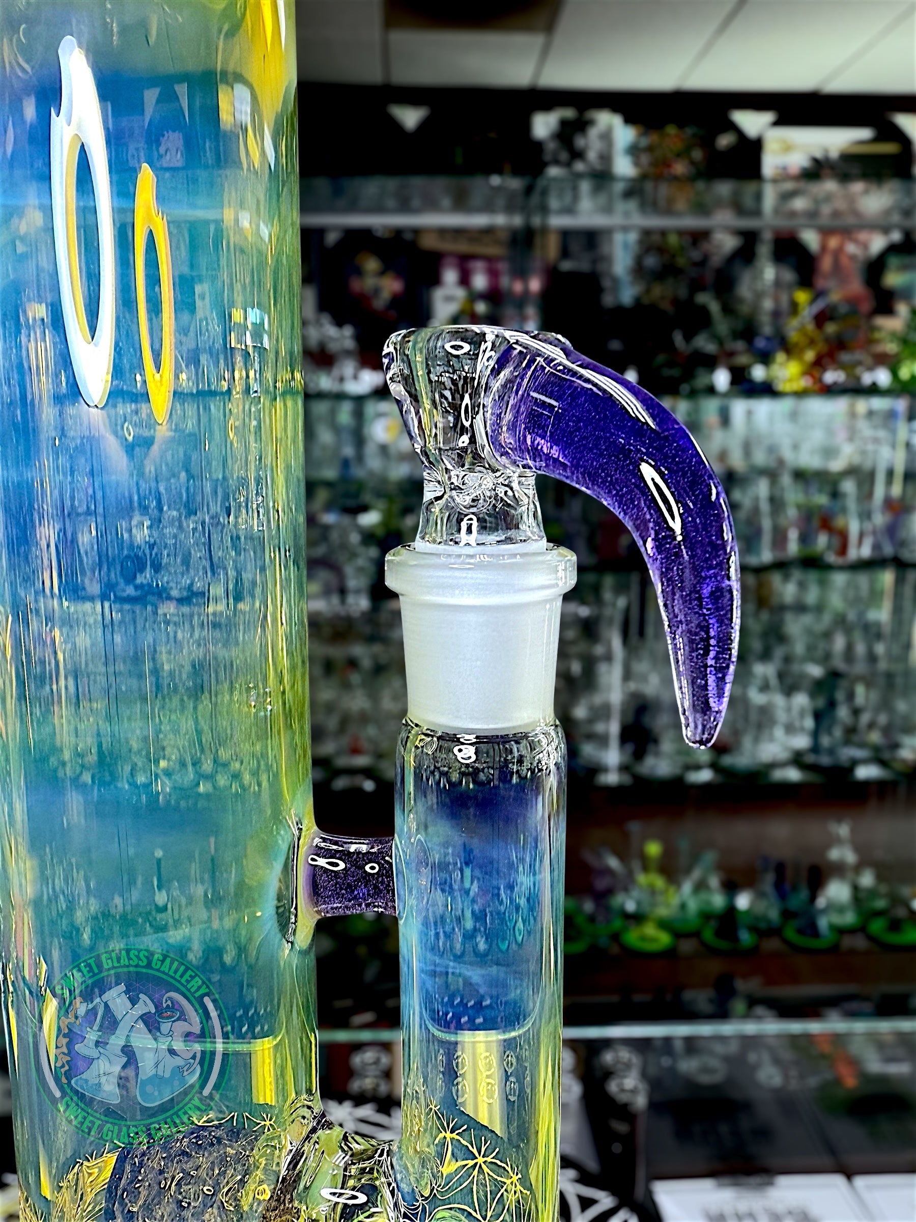 Fluid Glass - Tube #1 - Large Fumed Head Banger (Purple Lollipop)