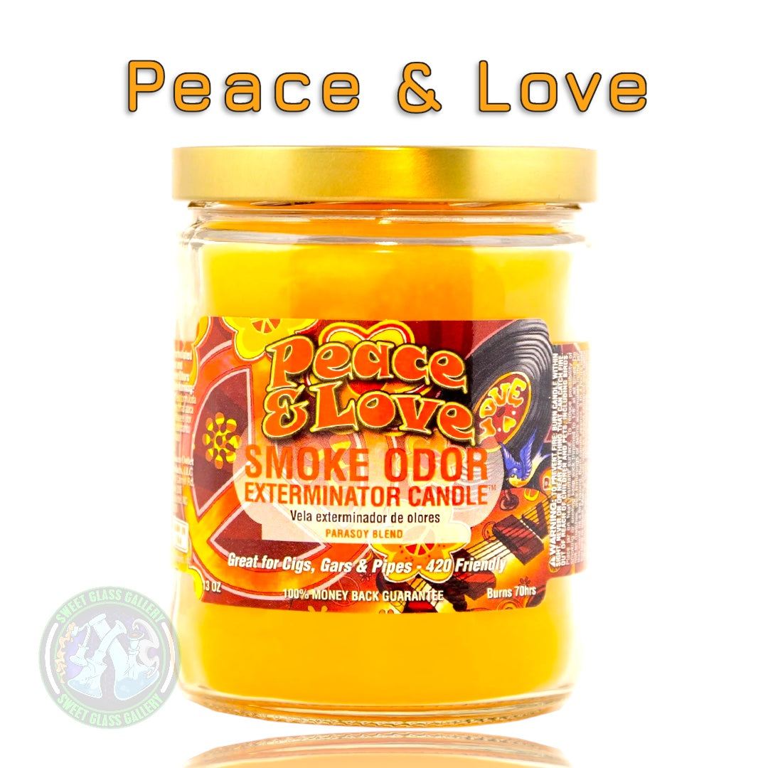 Smoke Odor Exterminator Candle - Peace & Love Scent