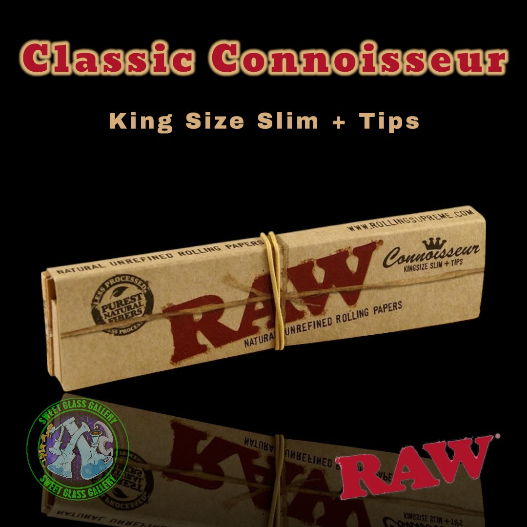 Raw - Classic Connoisseur King Size Slim Papers + Tips