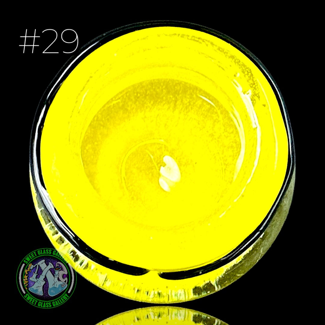 Empty1 Glass - Baller Jar #29 - Mini (Yellow Crushed Opal)