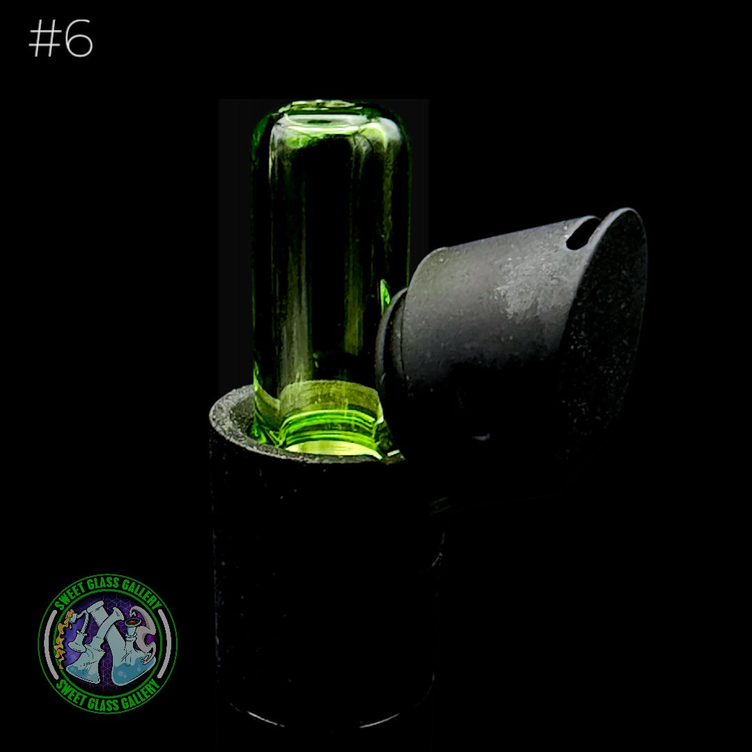 Kovacs Glass - Puffco Pivot Mouthpiece #6 (Transparent Lime Green)