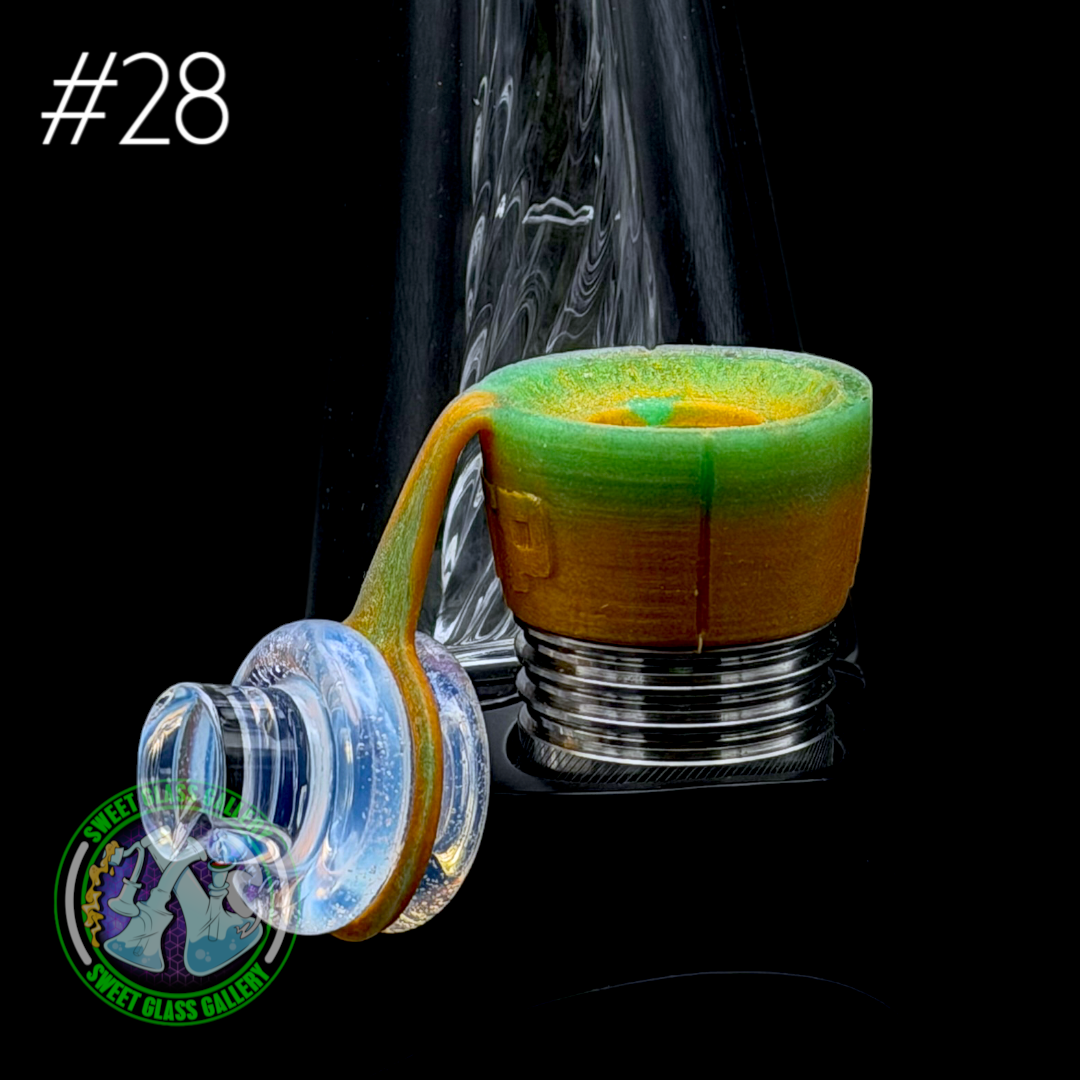 One Trick Pony - Rockulus Tether #28 - Puffco Peak Pro 3DXL - Gold/Green