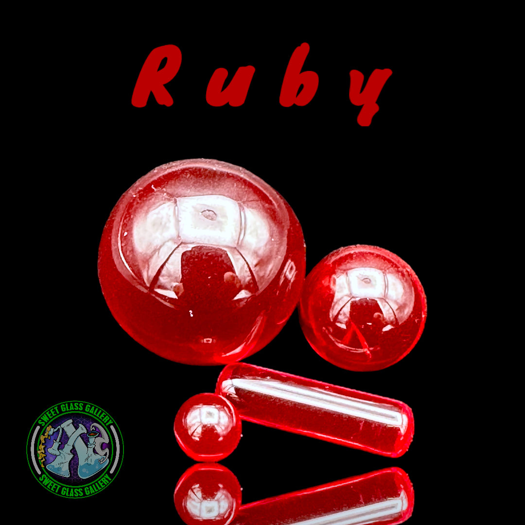 Ruby Pearl Co - Terp Slurper Set (Ruby)