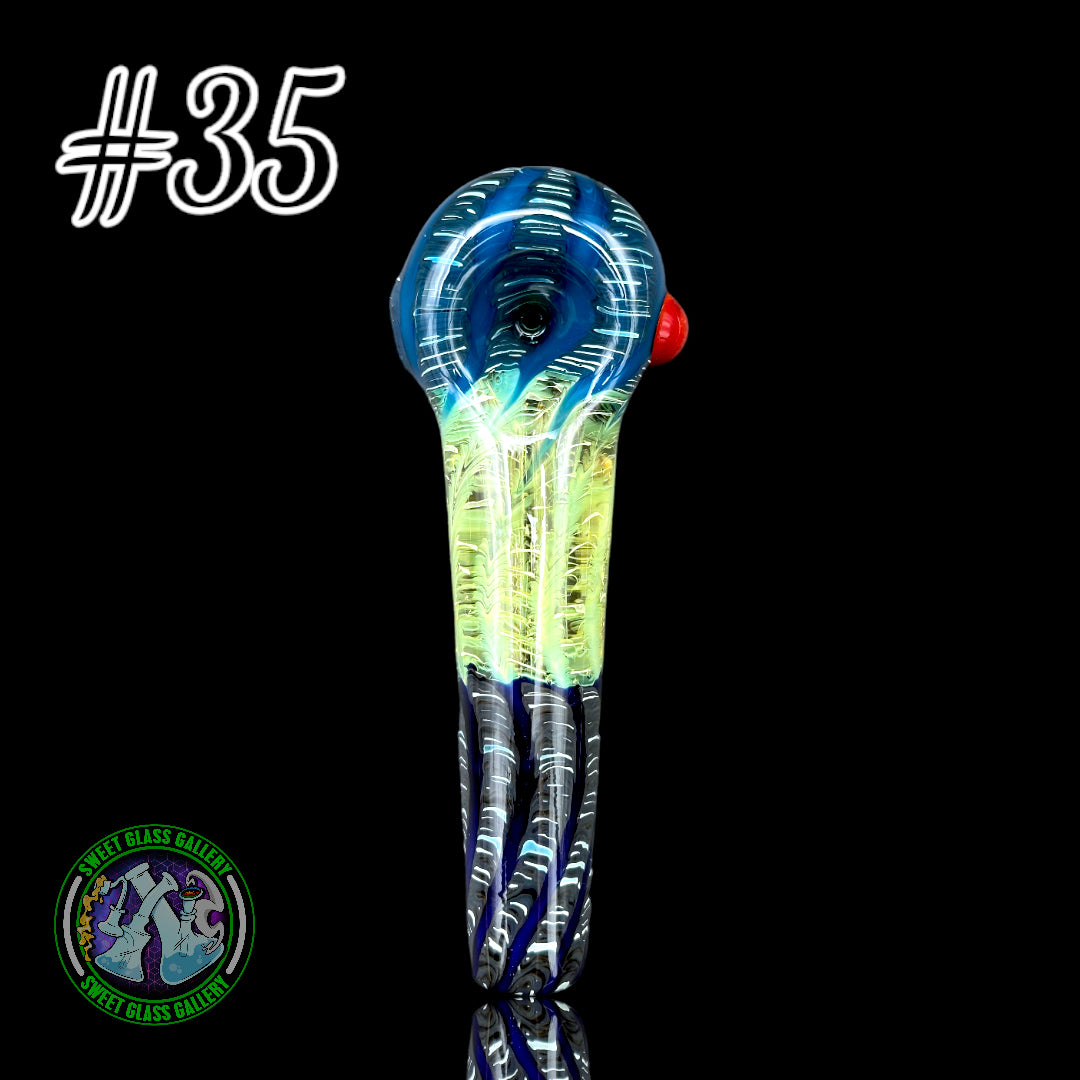 Daniel's Glass Art - German Glass Thick Hand Pipe #35