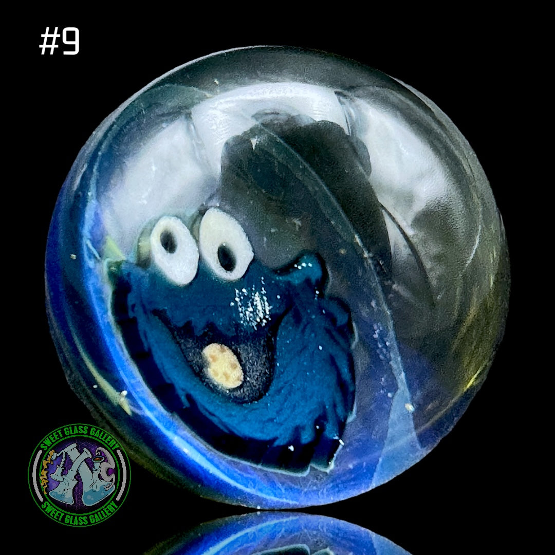 Keys Glass - Marble #9 - Cookie Monster The Muppets