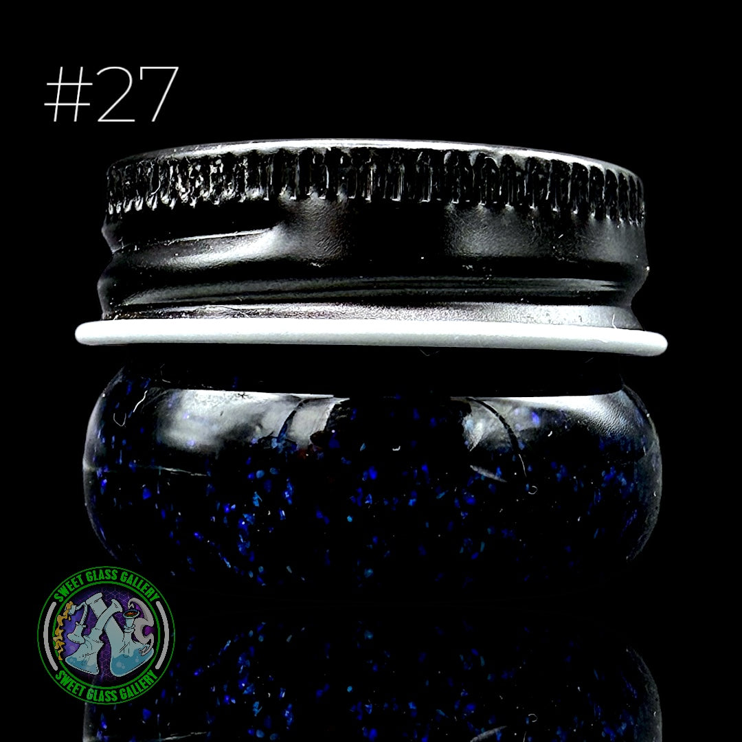 Empty1 Glass - Baller Jar #27 - Mini (Jet Black Crushed Opal)