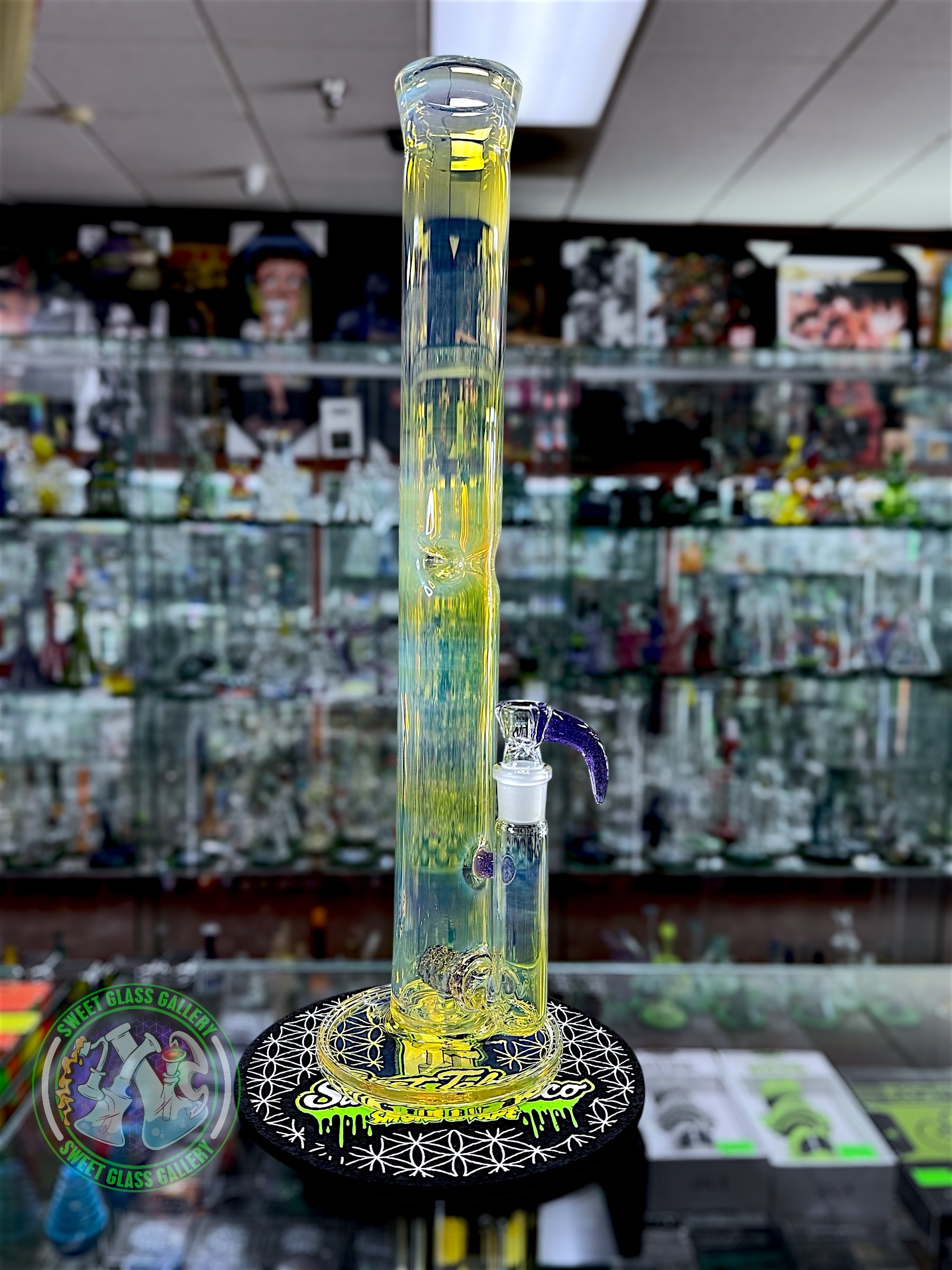 Fluid Glass - Tube #1 - Large Fumed Head Banger (Purple Lollipop)