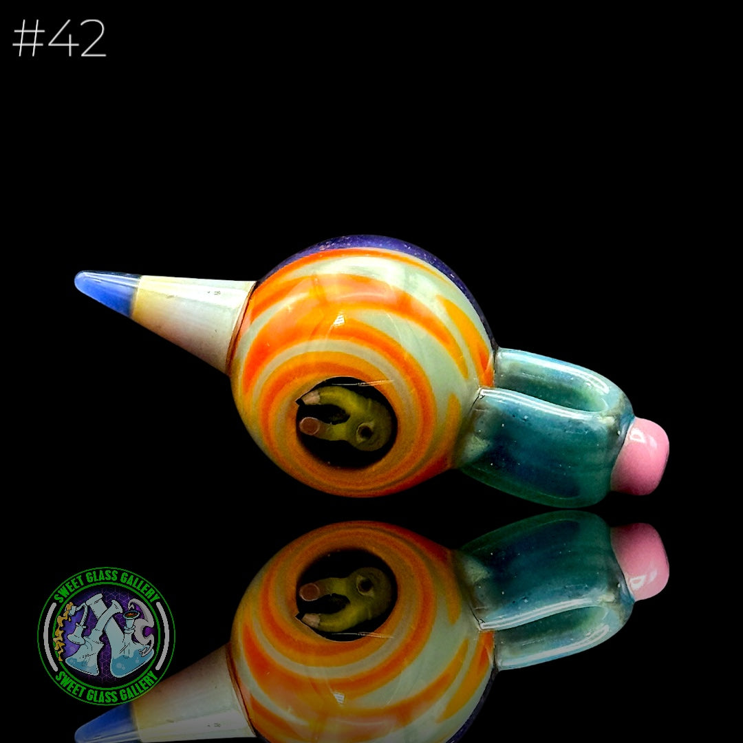 Sherbet Glass - Pendant - Pencil Marble #42