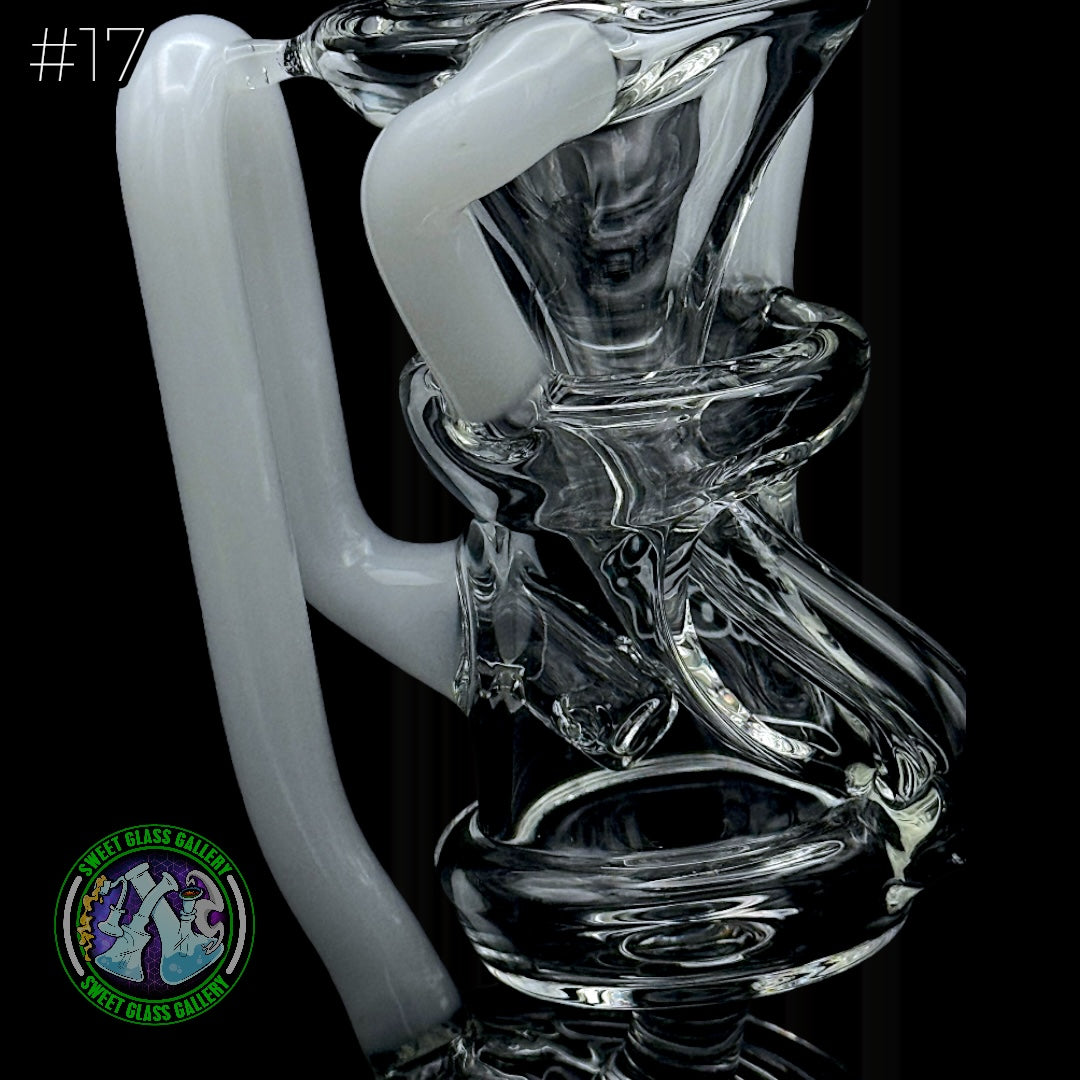 Dōp Glass - Puffco Attachment - Floating Recycler White #17