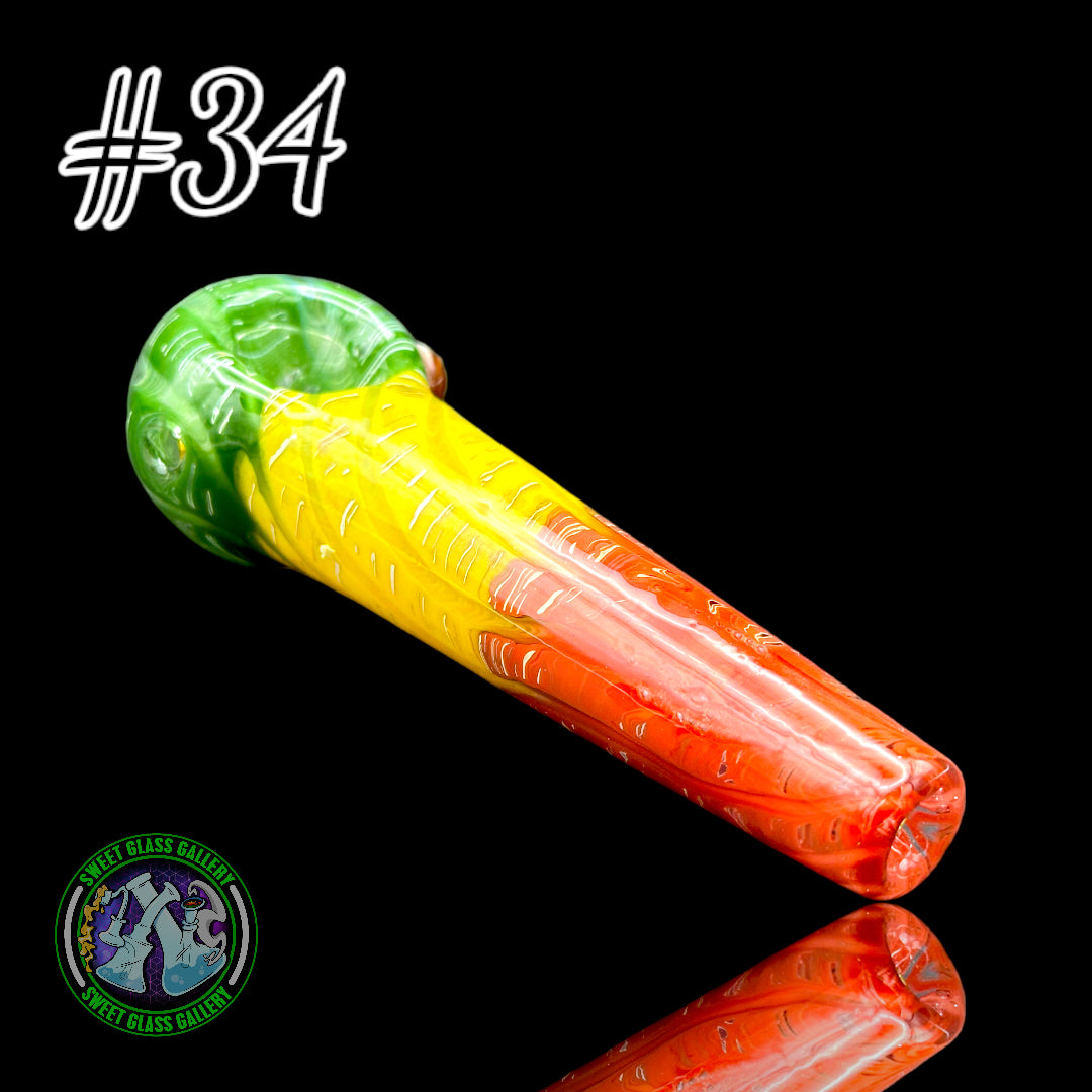 Daniel's Glass Art - German Glass Thick Hand Pipe #34