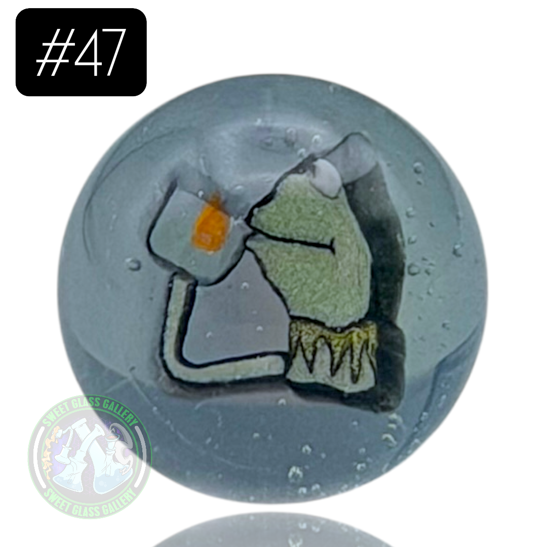 Keys Glass - Marble #47 (Kermit - Meme)