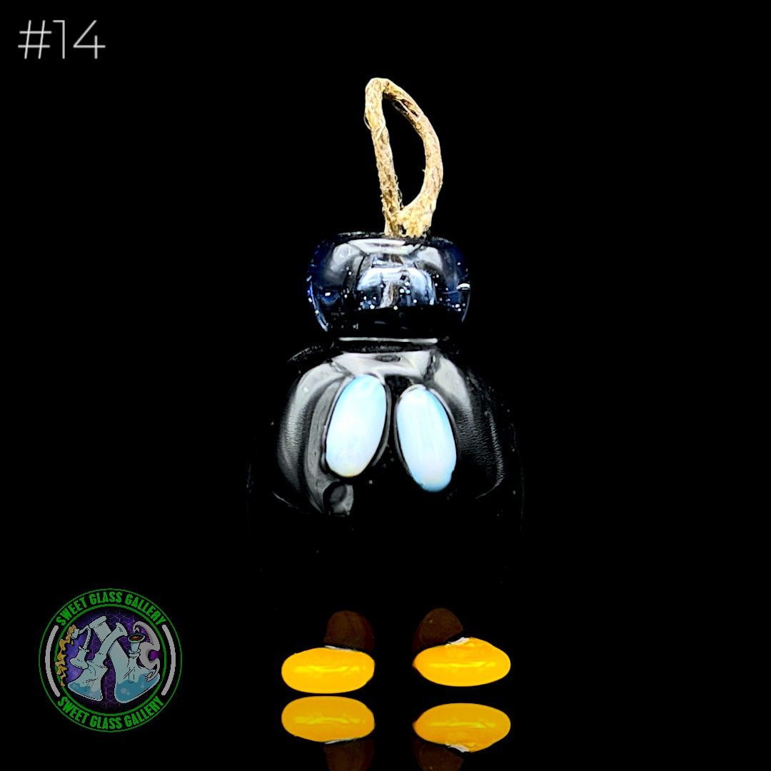Sandberg Glass - Bob-omb - Hemp Wick Holder #14