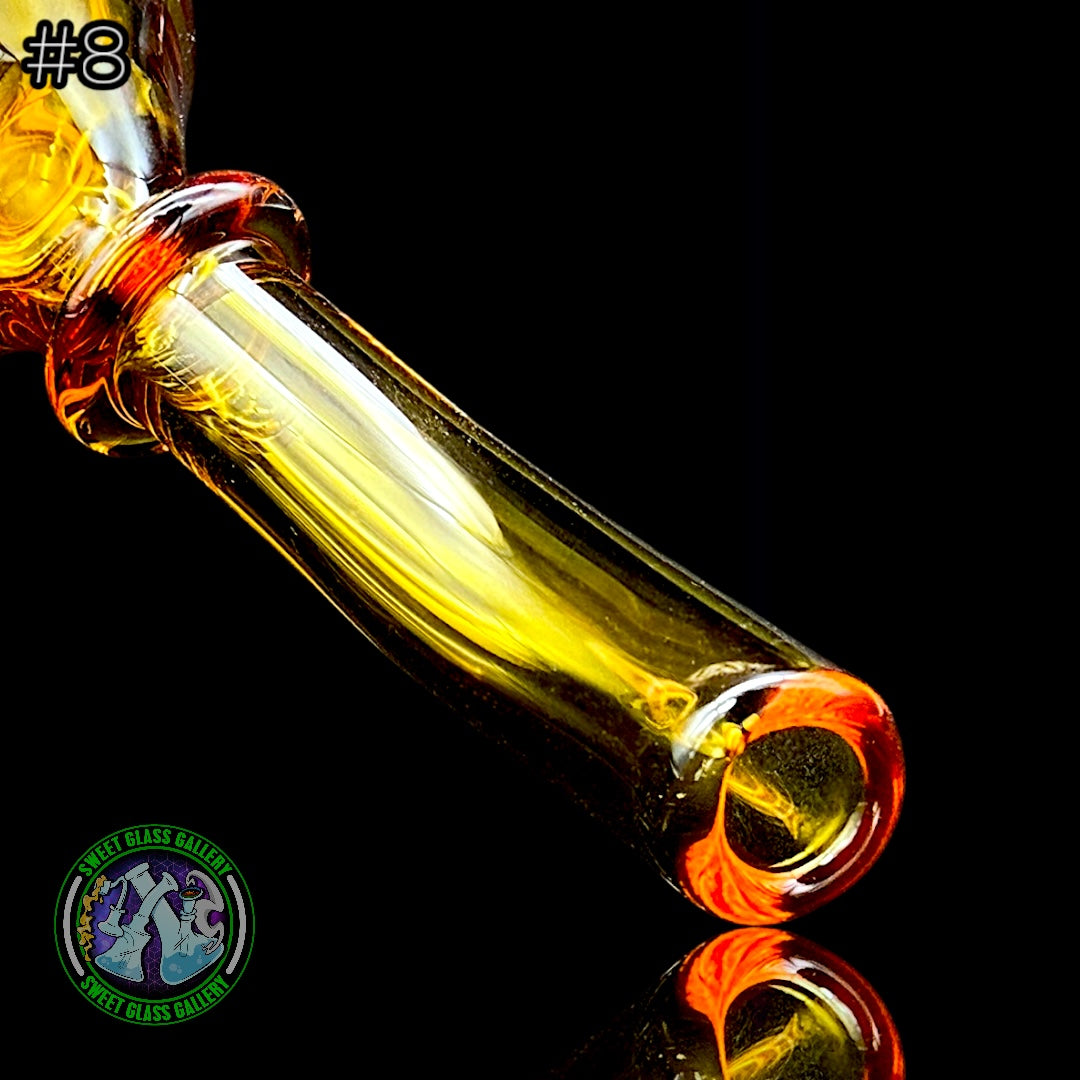 Zach Harrison - Puffco Peak Attachment #8 - Short Path Sipper Dry (Transparent Yellow-Orange)