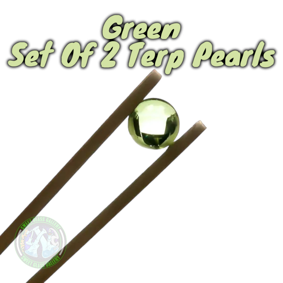 Bear Quartz - 6mm Terp Pearls • Set Of Two (Green)