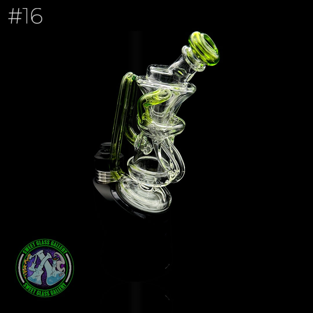 Dōp Glass - Puffco Attachment - Floating Recycler Green #16