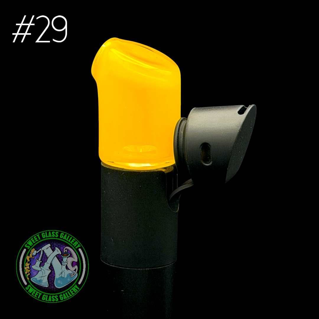 Kizmit Glass - Puffco Pivot Top #29 - Yellow Crayon