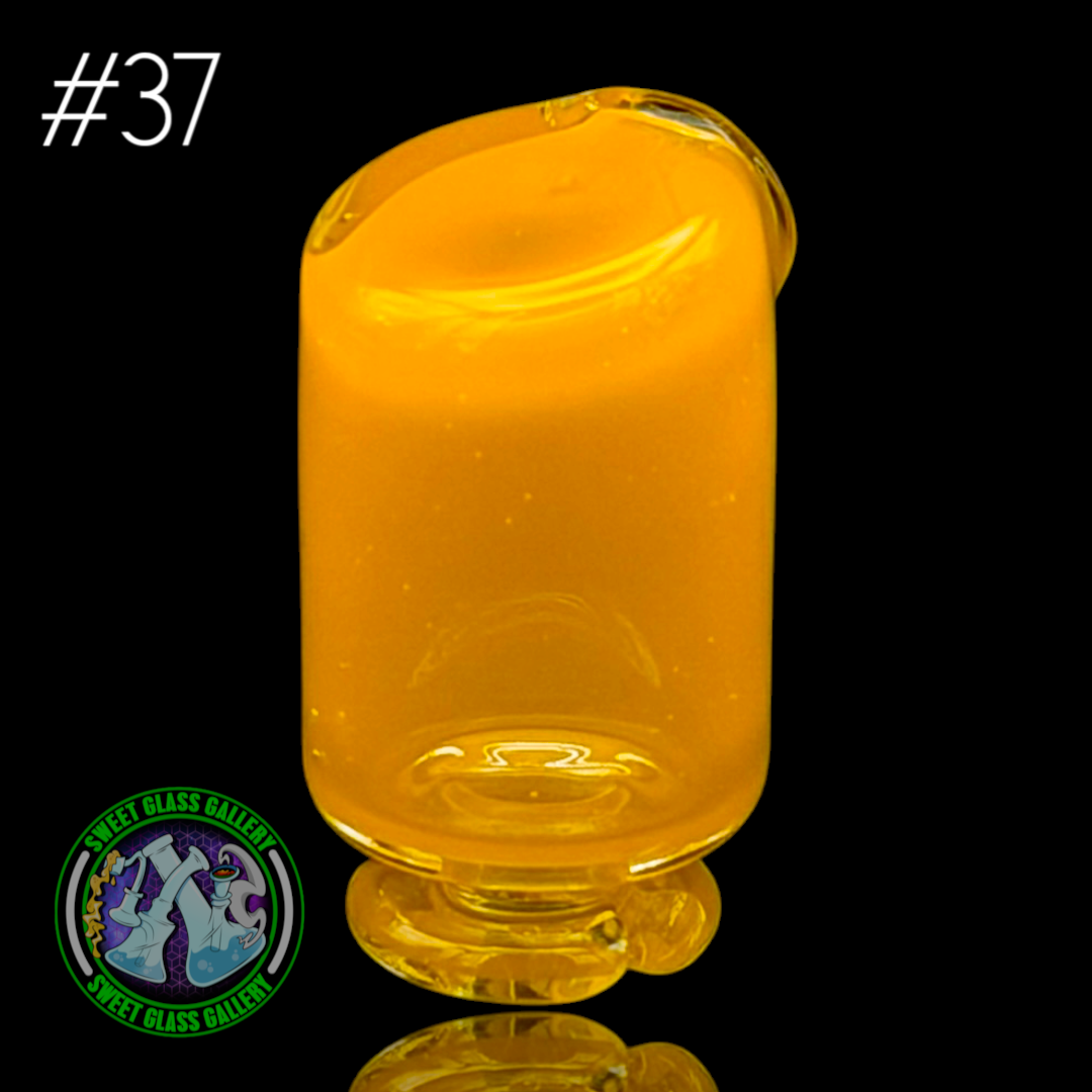 Kizmit Glass - Puffco Pivot Top #37 - Rasta Gold