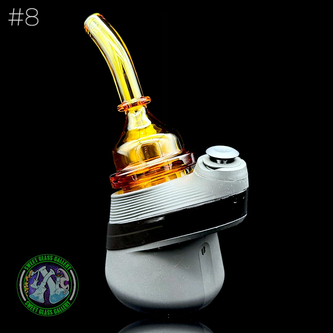 Zach Harrison - Puffco Peak Attachment #8 - Short Path Sipper Dry (Transparent Yellow-Orange)