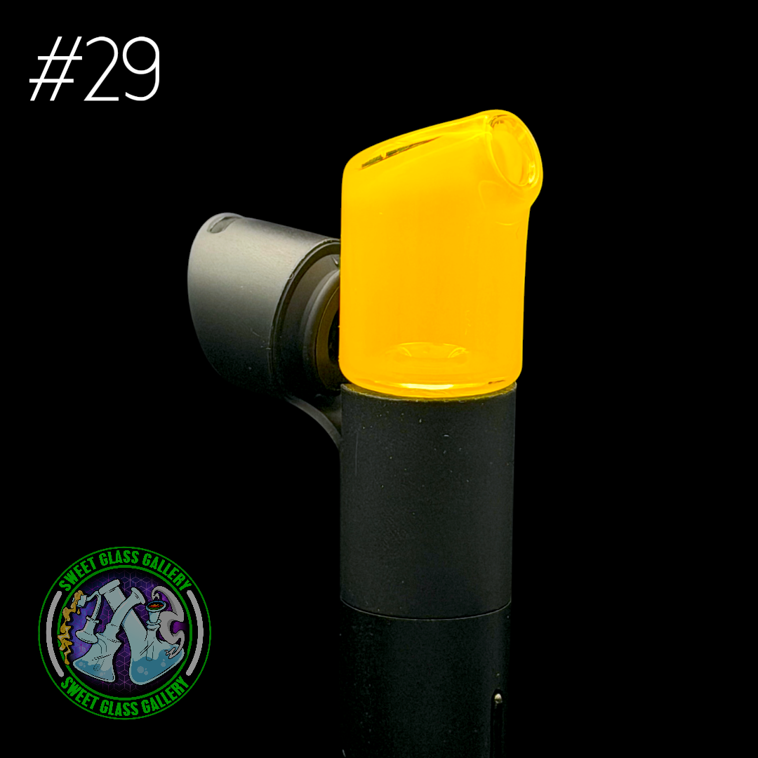 Kizmit Glass - Puffco Pivot Top #29 - Yellow Crayon