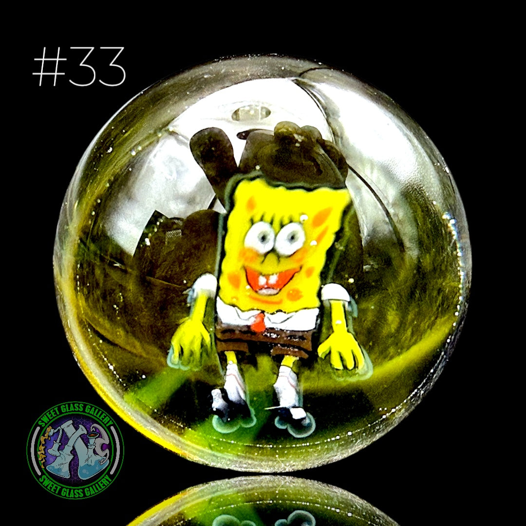 Keys Glass - Marble #33 - Sponge Bob