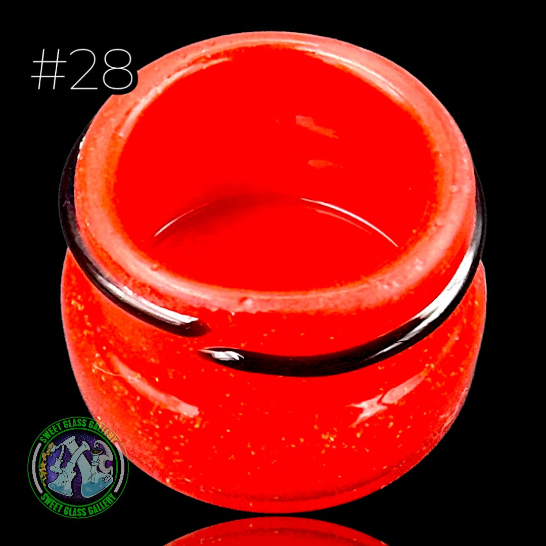 Empty1 Glass - Baller Jar #28 - Mini (Red Crushed Opal)