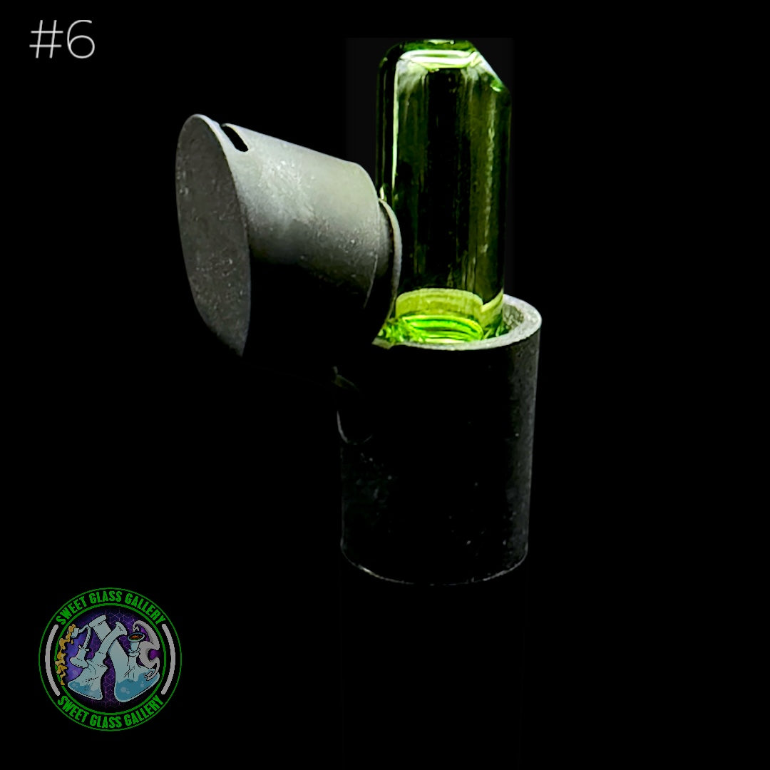 Kovacs Glass - Puffco Pivot Mouthpiece #6 (Transparent Lime Green)