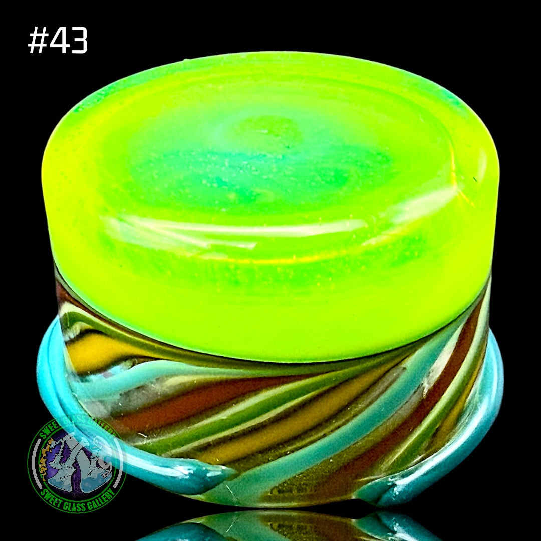 Ben’s Glass Art - Baller Jar #43 - Slyme + Linework