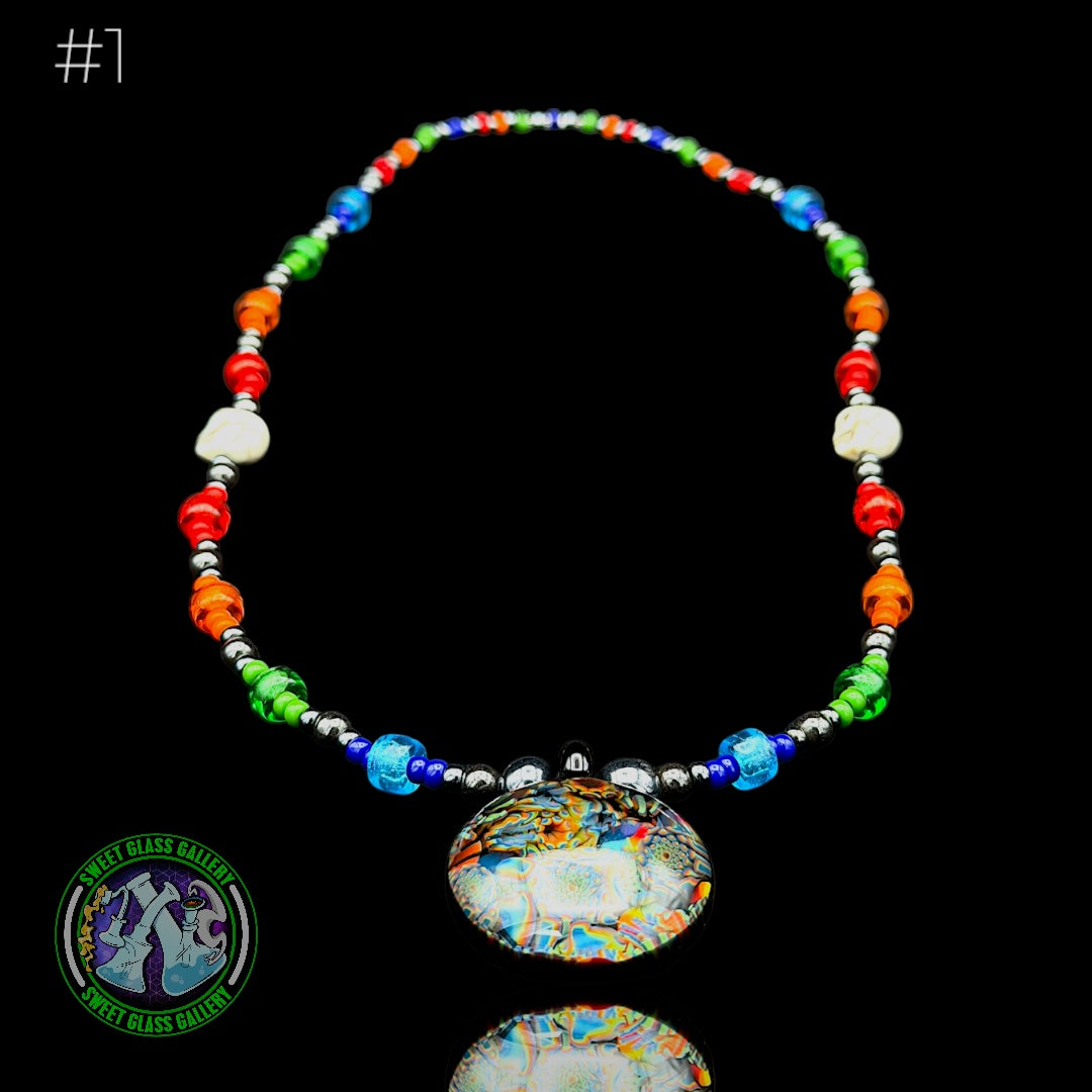 Crowman Glass - Pendant w/ Ken Piper Necklace #1