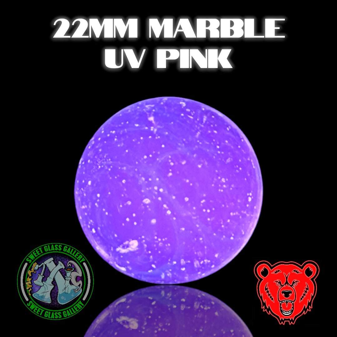 Bear Quartz - Marble 22mm - UV Pink