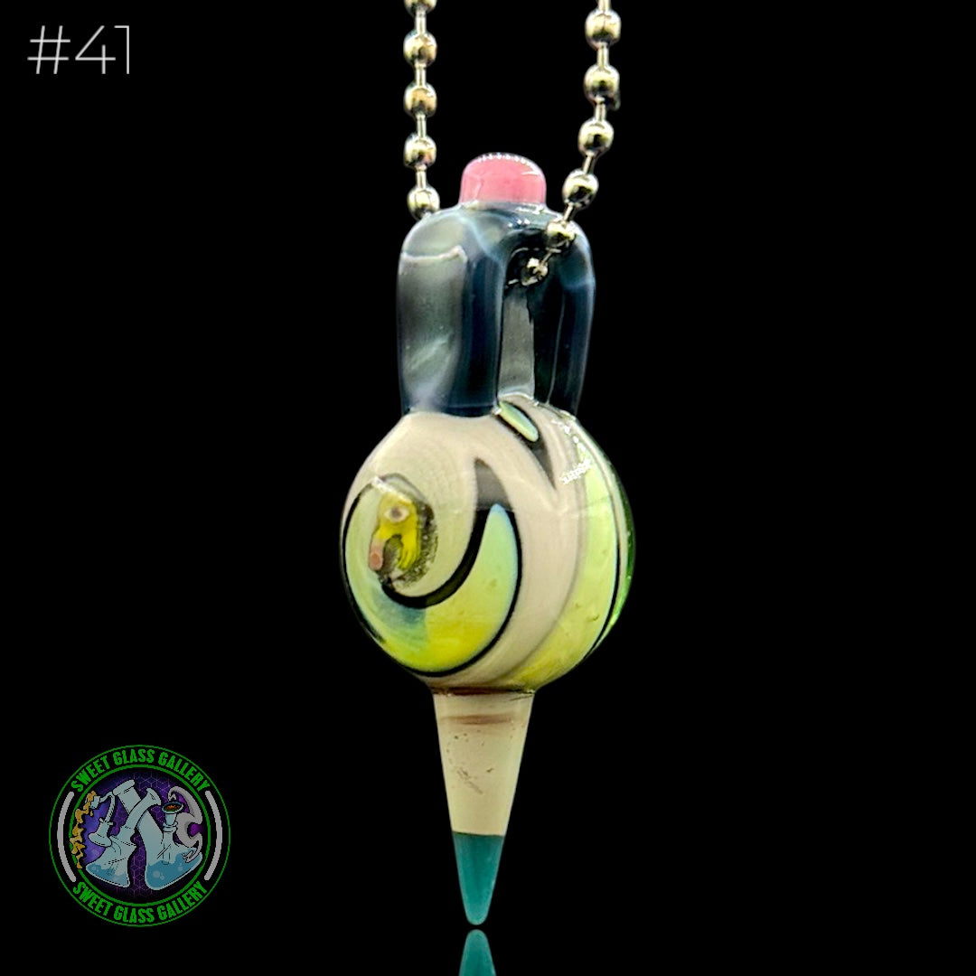 Sherbet Glass - Pendant - Pencil Marble #41