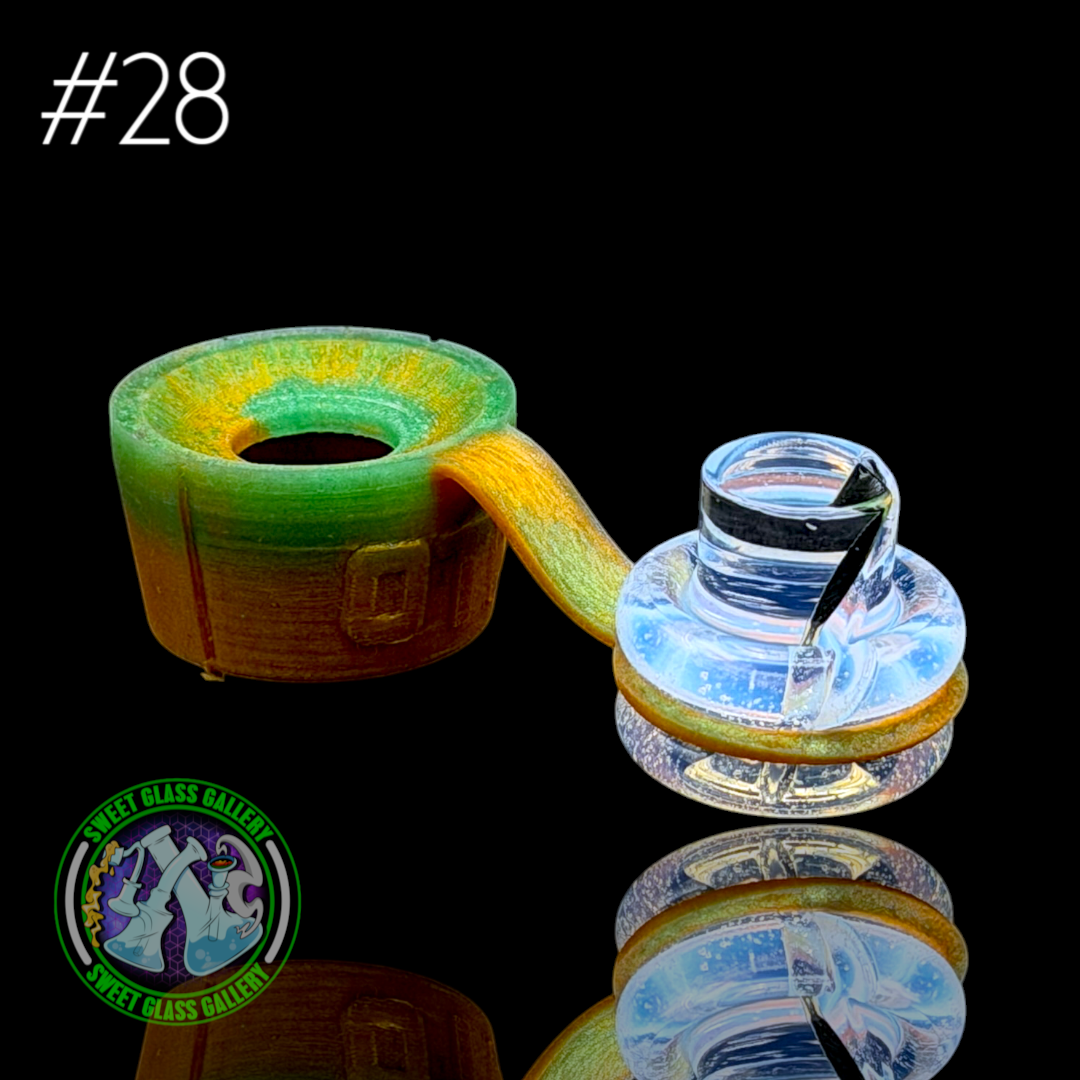 One Trick Pony - Rockulus Tether #28 - Puffco Peak Pro 3DXL - Gold/Green