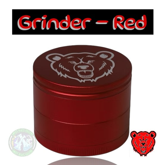 Bear Quartz - Aluminum 4pc Grinder 60mm - Red