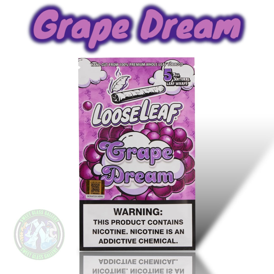 Loose Leaf - Grape Dream (All Natural Tobacco Leaf Wraps 5-Pack)