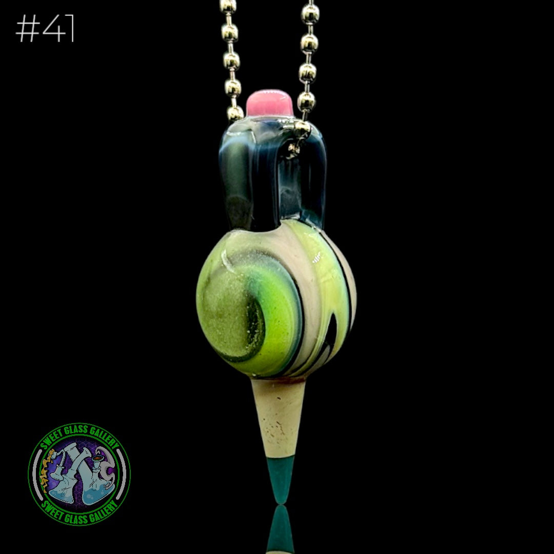 Sherbet Glass - Pendant - Pencil Marble #41